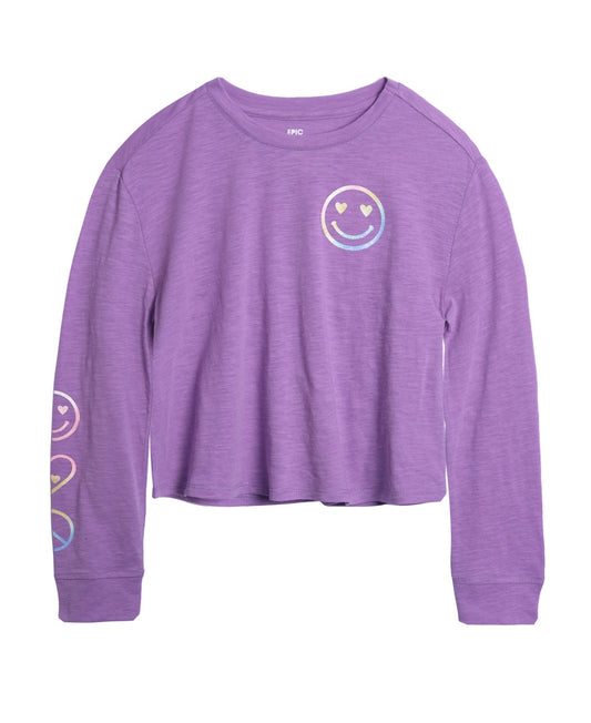 Big Girls Long Sleeve Graphic Tee