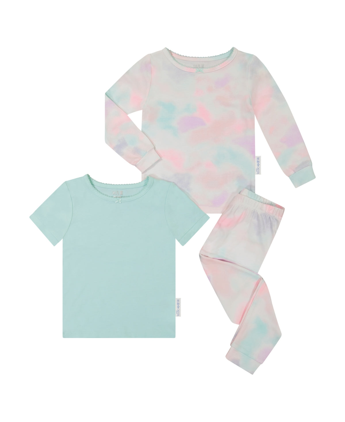 Max Olivia Baby Girls All Over Printed Pa Aqua 24 months