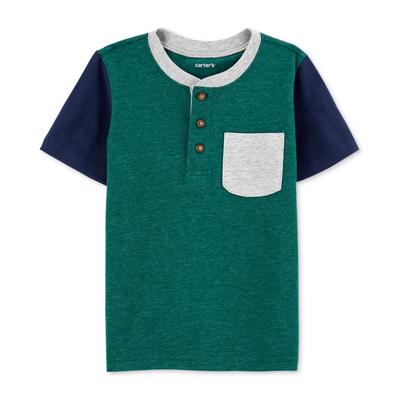 Carters Toddler Boys Colorblocked Pock Green 4T