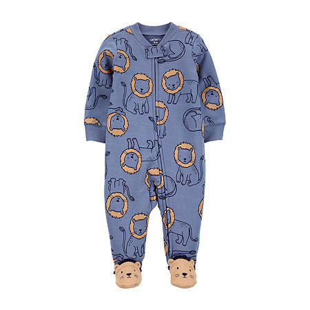 Carter's 2-Way Zipper Baby Boys Sleep and Play, Newborn , Blue