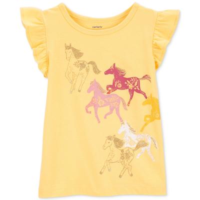 Carters Toddler Girls Graphic-Print Fl Yellow 3T