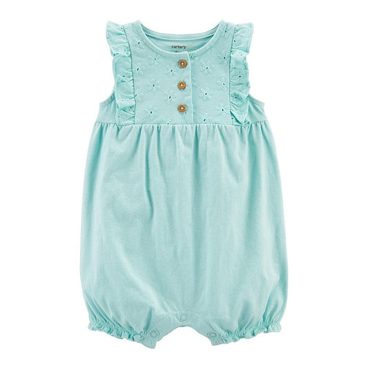 Baby Girl Carter's Eyelet Snap-up Romper, Infant Girl's, Size: 18 Months, Lt Green