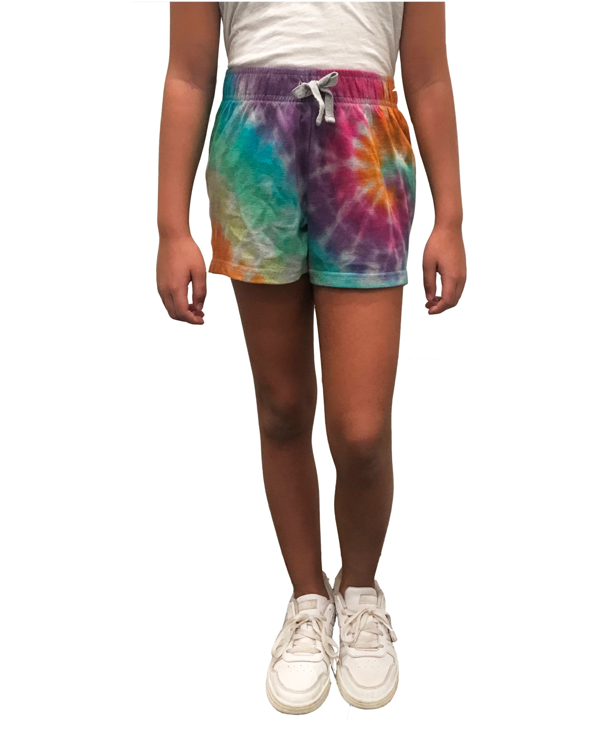 Imperial Star Big Girls Athleisure Shorts Tie Dye M