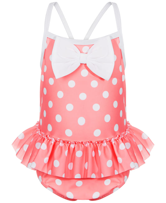 First Impressions Baby Girl Dot Bow One Piece