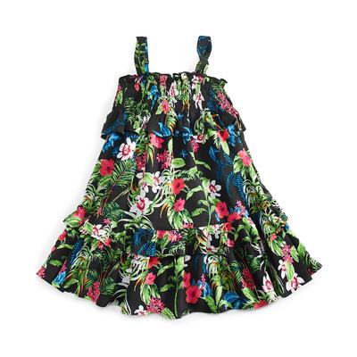 First Impressions Toddler Girls Tiered Ruffle Tropical-Print Dress