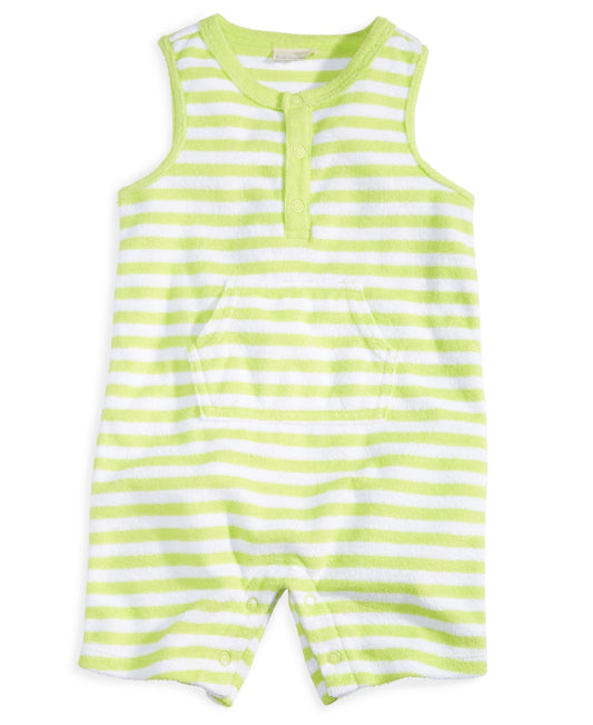 First Impressions Baby Boys Stripe-Print Terrycl Lime Boost 6-9 months