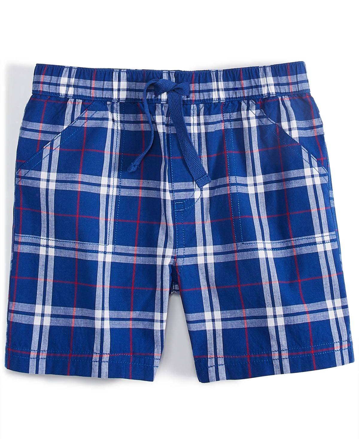 First Impressions Baby Boys Plaid Shorts Sodalite Blue 3-6 months