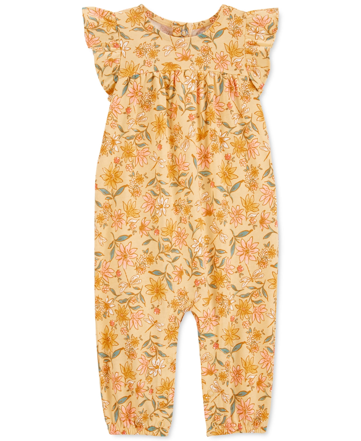 Baby Girl Carter's Floral Jumpsuit, Infant Girl's, Size: Newborn, Yellow