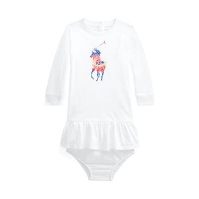 Polo Ralph Lauren Baby Girls Big Pony Cotton Jer White 6 months