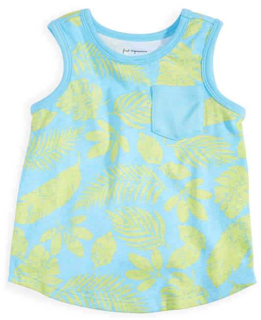 First Impressions Baby Boys Palm-Print Tank Aquarius 18 months