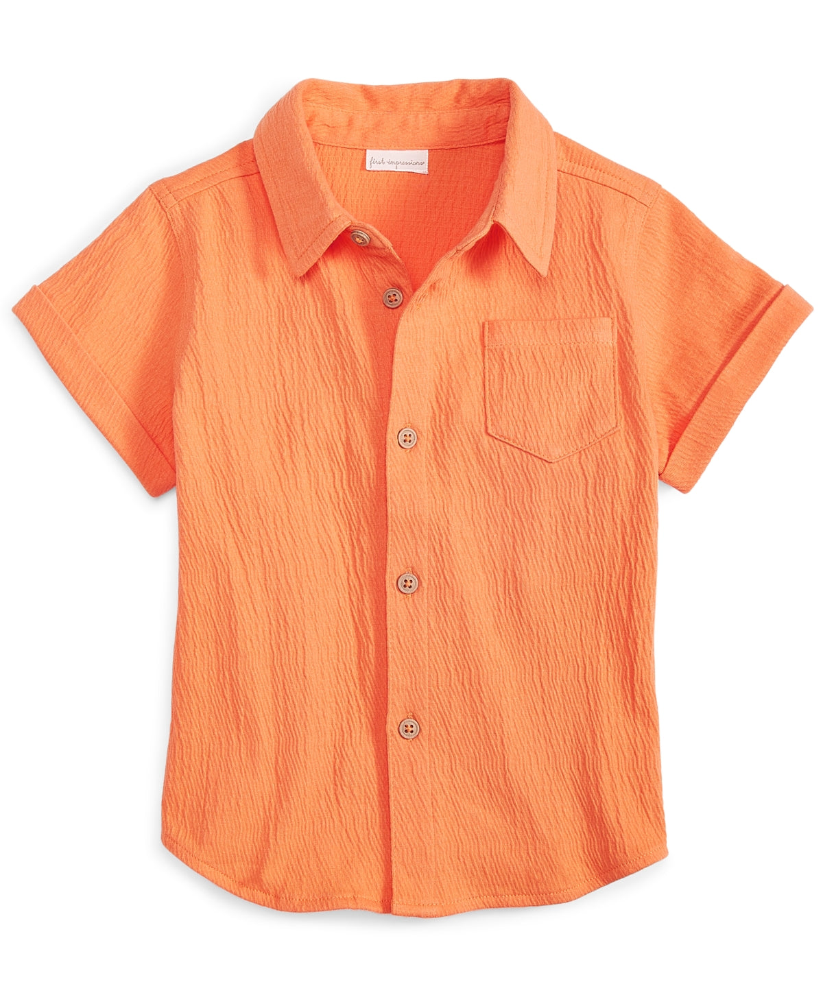 First Impressions Baby Boys Shirt Island Orange 12 months