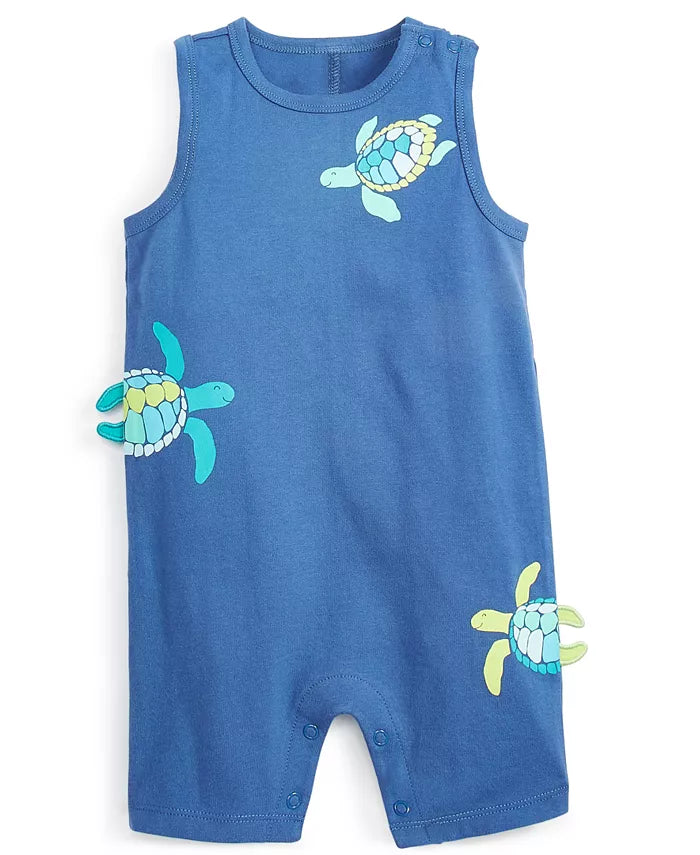 First Impressions Baby Boys Turtle Sunsuit Skygaze 12 months
