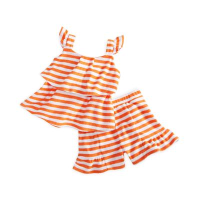 First Impressions Baby Girls 2-Pc. Terrycloth Sh Island Orange 12 months