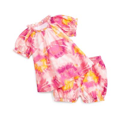 First Impressions Baby Girls 2-Pc. Tie Dye Set Pink Fancy 0-3 months