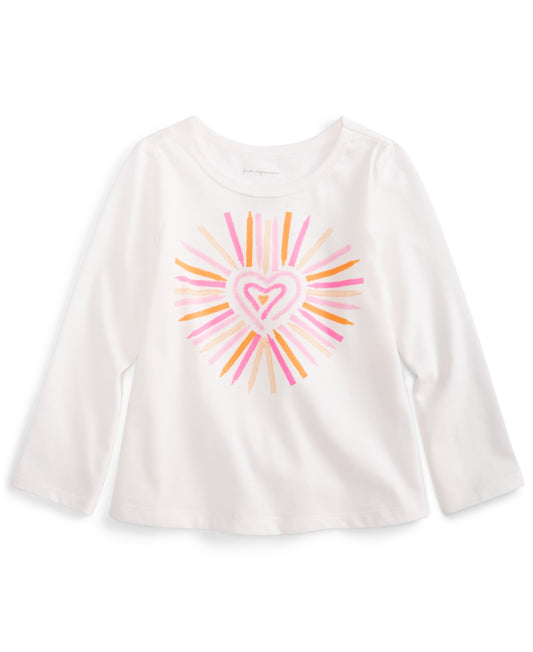 First Impressions Baby Girls Crayon Heart T-Shir Angel White 18 months