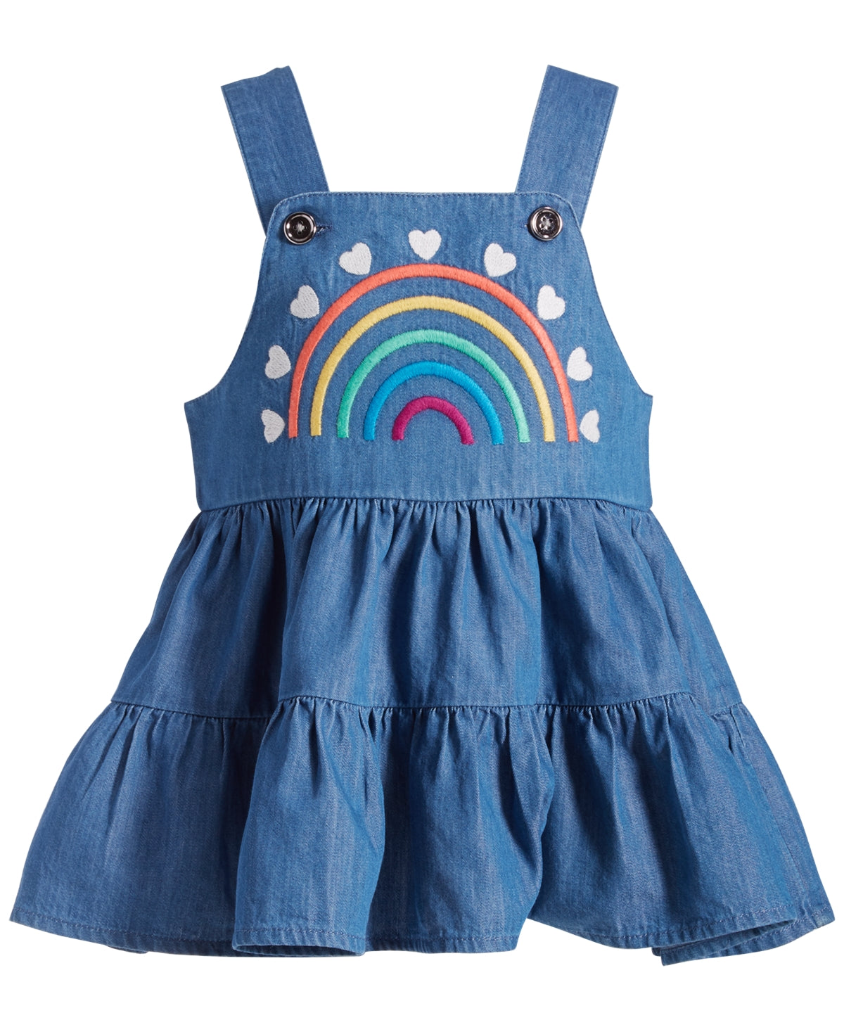 First Impressions Baby Girls Rainbow Tiered Jumper Authentic Wash 0-3 months