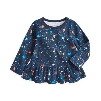 First Impressions Baby Girls Splatter-Print Tuni Navy Nautical 24 months