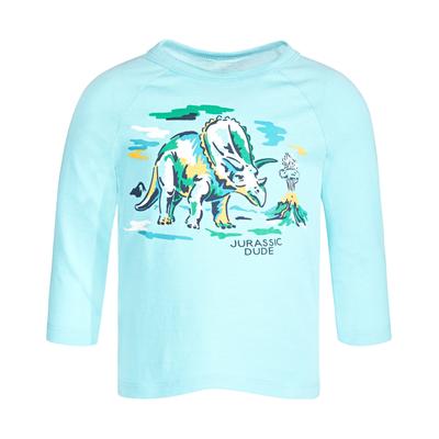 First Impressions Toddler Boys Sketch Dino Long- Blue Poppy 4T