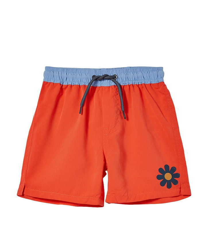 COTTON ON Little Boys Bailey Board Short Red Orange, Dusk Blue Wb 6Y