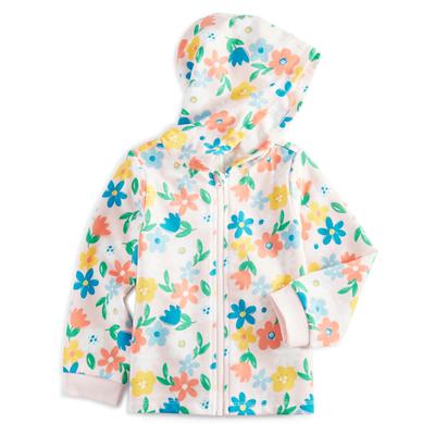 First Impressions Baby Girls Floral-Print Hoodie Blush Pink 6-9 months