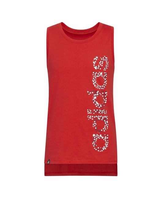 adidas Big Girls Sleeveless Muscle Ta Vivid Red S 8