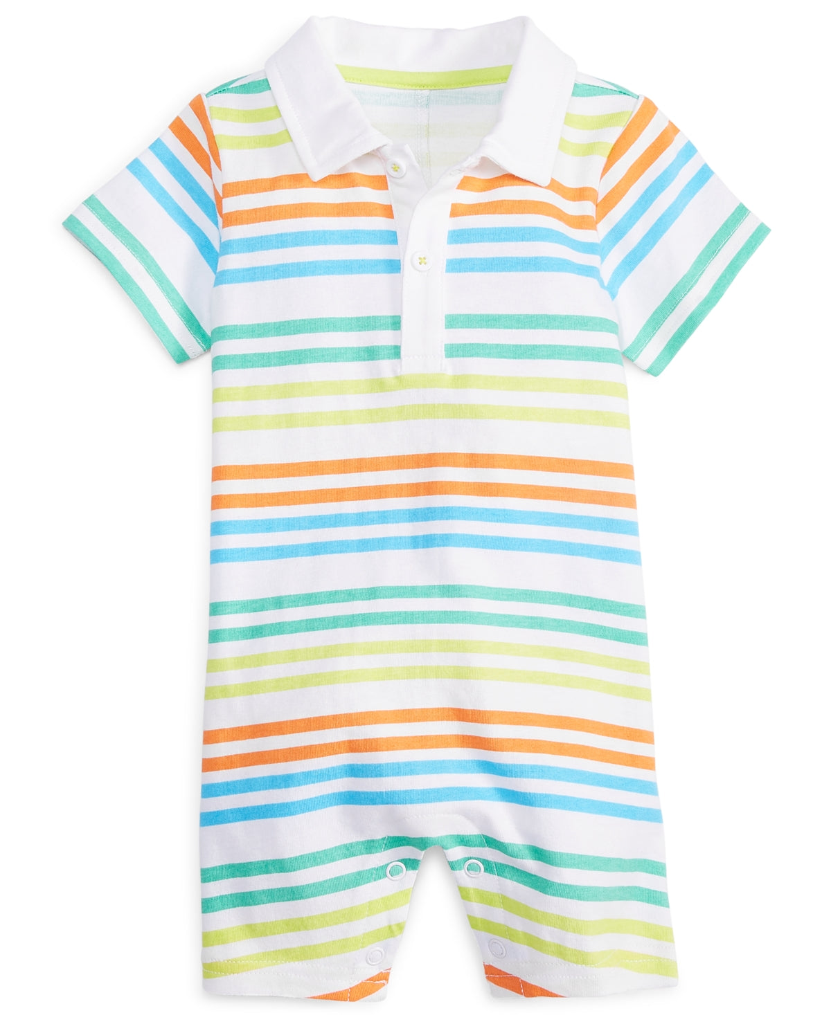 First Impressions Baby Boys Newport Stripe Sunsuit Bright White 0-3 months