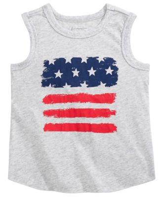 First Impressions Baby Boy FLAG TANK Slate Hthr 24 months