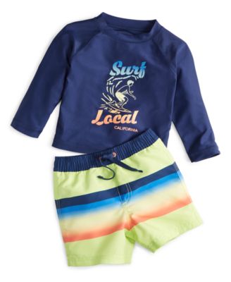First Impressions Baby Boys 2-Pc. Surf Local Ras Navy Sea 3-6 months