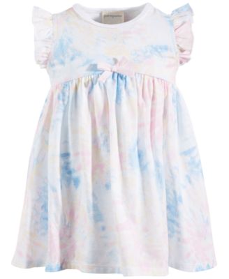 First Impressions Baby Girls Twirl Dye-Print Dre Bright White 24 months