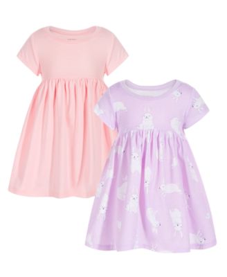 First Impressions Baby Girls 2-Pk. Bunny Prance Lilac Moon 6-9 months