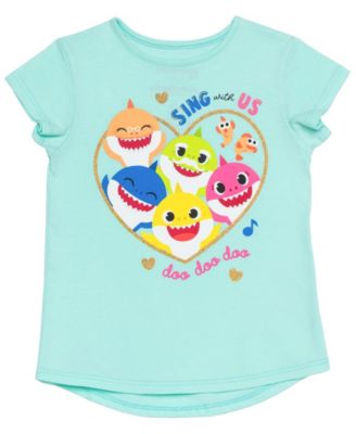 Disney Little Girls Baby Shark Heart Green 6