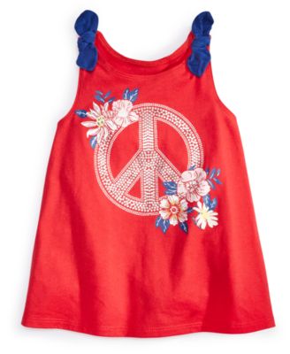 First Impressions Baby Girls Peace Sign Tank Top Ski Patrol 3-6 months