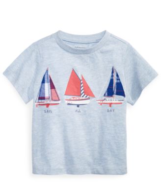 First Impressions Baby Boys Sail-Print T-Shirt Daybreak Blue 24 months