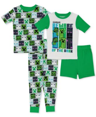 AME Big Boys 2-Pc. Minecraft Pajama Green 10