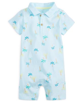 First Impressions Baby Boys Palm-Print Sunsuit Peppermint Fros 0-3 months