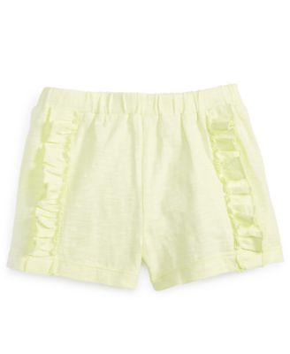 First Impressions Baby Girls Ruffle Shorts Lime Boost 3-6 months