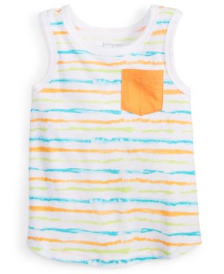 First Impressions Baby Boys Stripe-Print Tank Bright White 12 months