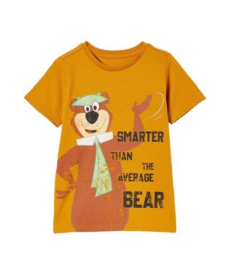 COTTON ON Toddler Boys Short Sleeve Lice Turmeric Latte, Yogi Bear 3Y