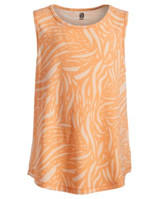 ID Ideology Little Girls Safari Tiger Tank Mock Orange 6