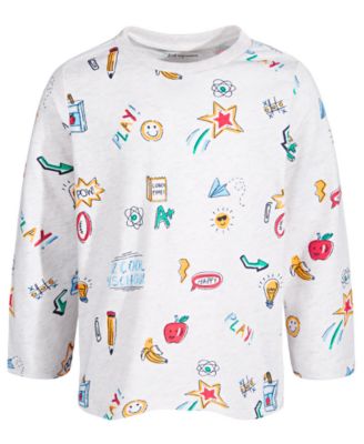 First Impressions Baby Boys Doodle Long-Sleeve T Snow Owl Hthr 24 months