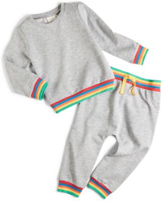 First Impressions Baby Boys French Terry Sweatshirt Heather Sterling 3-6 months