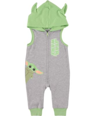 Happy Threads Baby Boys Yoda Sleeveless Foot Multi 6-9 months