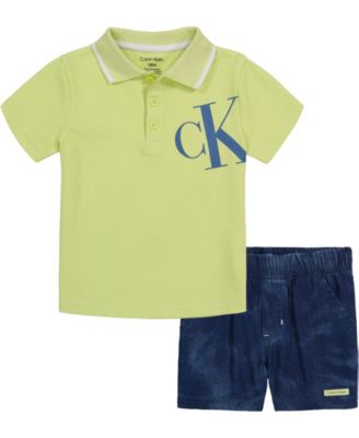 Calvin Klein Calvin Klein Baby Boys Polo Sh Lime 24M