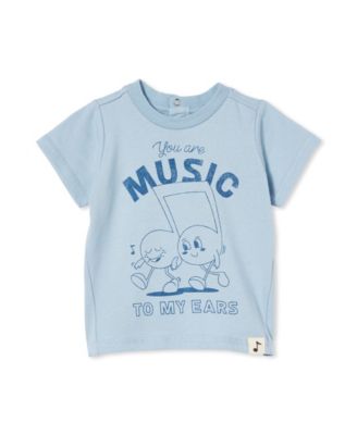 COTTON ON Baby Boys Jersey T-shirt Dusty Blue 3-6 months